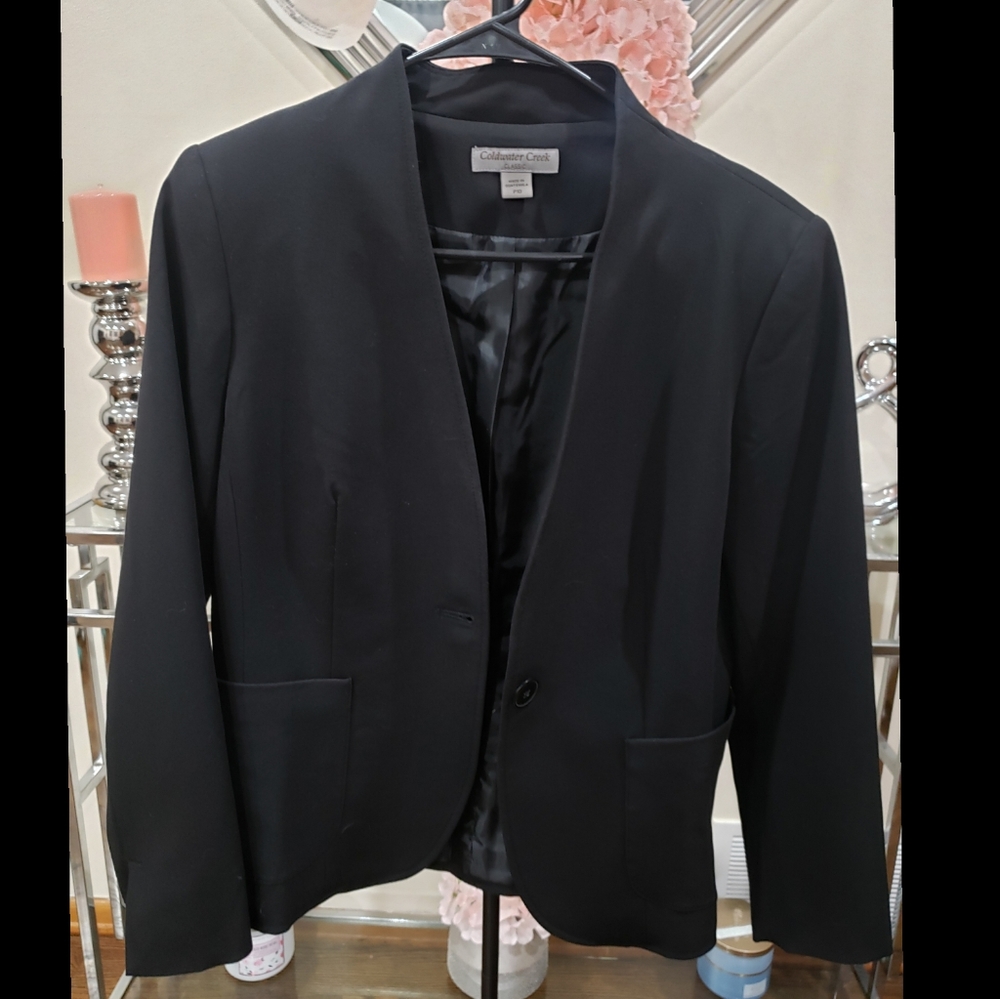 Coldwater Creek Classic Black Blazer - Size 10P